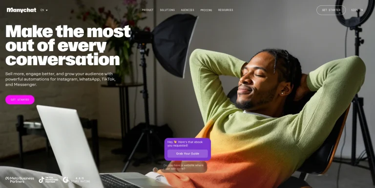 Manychat homescreen - AbelPronet