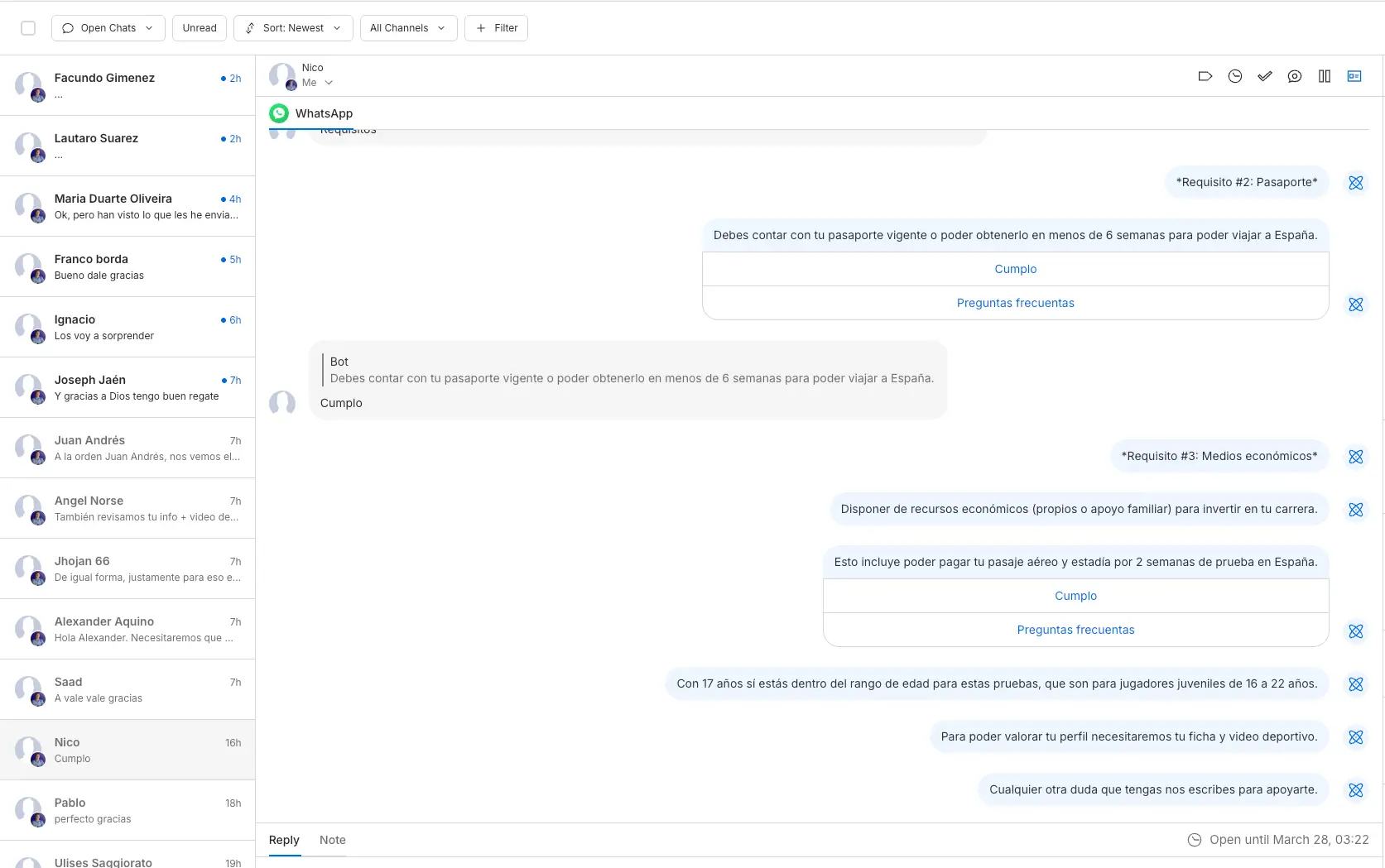 Manychat DMs integration